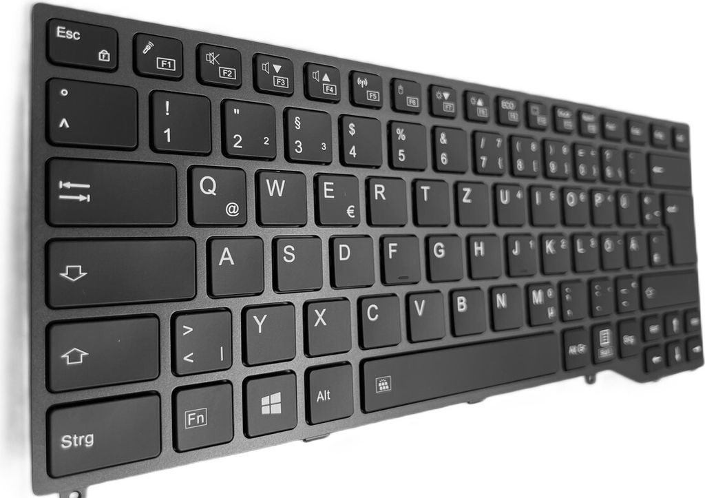 DEUTSCHE-Tastatur Schwarz mit Beleuchtung für Fujitsu LifeBook U747 VFY:U7470MP580DE
