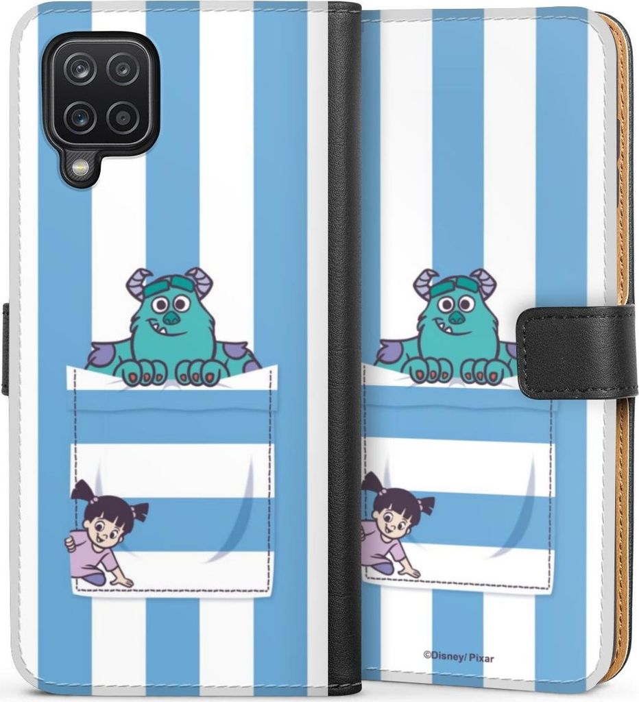 DeinDesign Klapphülle für Samsung Galaxy A12 Handytasche Lederhülle Tasche Disney Pixar Fanartikel Die Monster AG