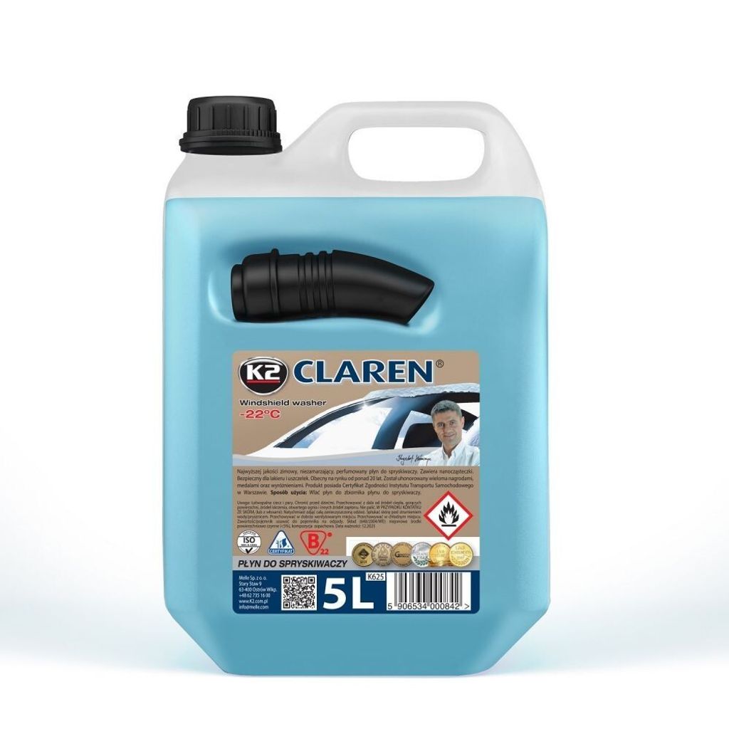 CLAREN zimowy płyn do spryskiwaczy -22,5°C, 5L Zdjęcie produktu 