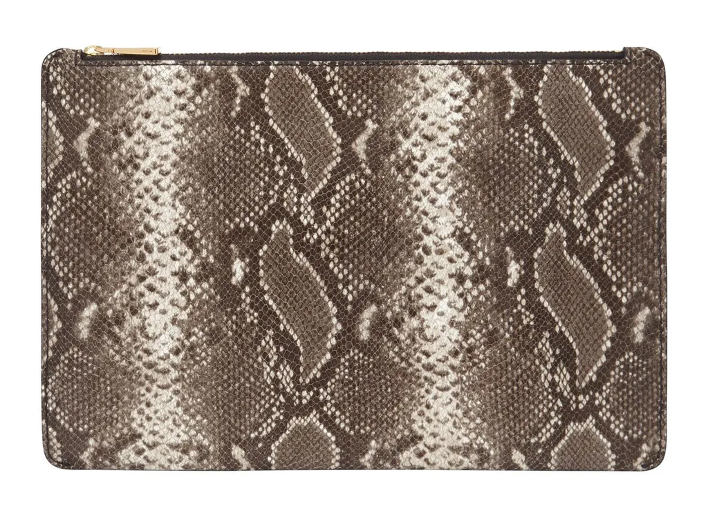 Pochette de rangement Fossil Pouch Python gris pour maquillage et soin - 2