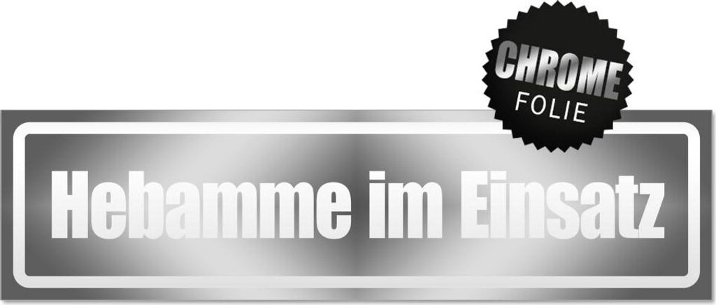 Hebamme im Einsatz invertiert Magnetschild Schild magnetisch