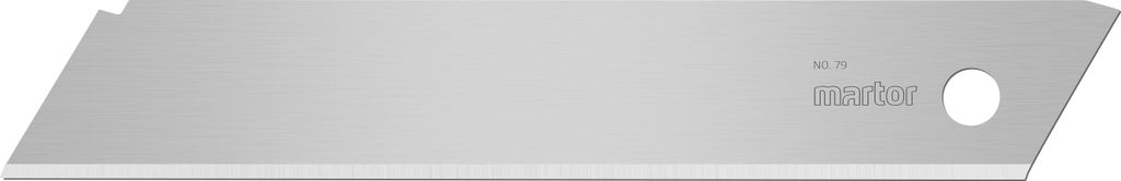 A single metal blade on a white background.