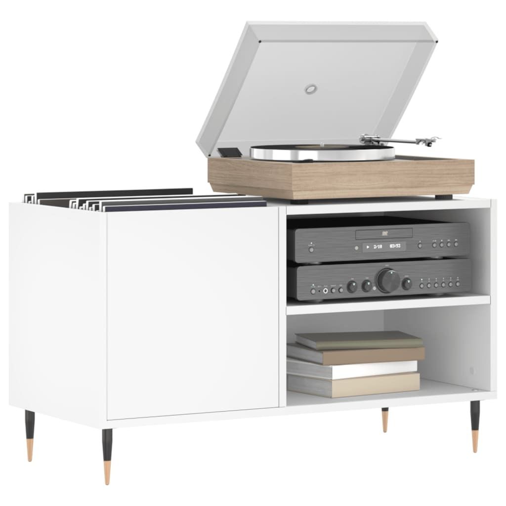 "SALE 2026"CD- & DVD-Regale - Weiß Plattenschrank Weiß 85x38x48cm Holzwerkstoff Stabli Möbel3523331