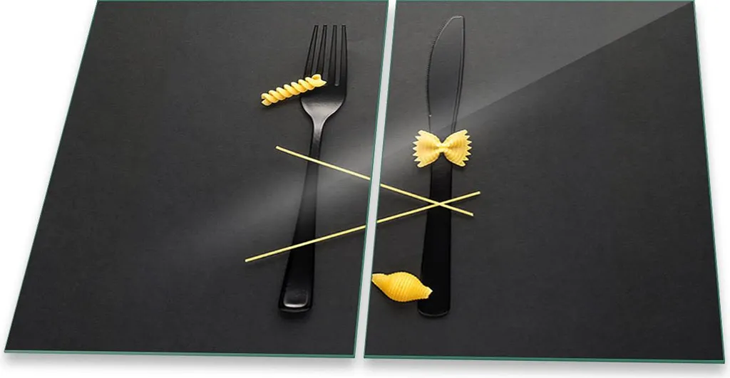 Copri Piano Cottura Vetro 2x 40x52 cm Universale - Design Pasta Gourmet
