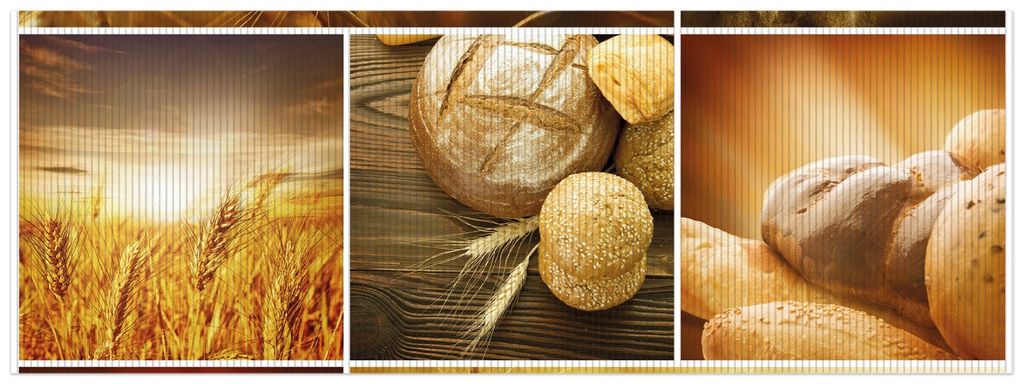Wallario Duschmatte Antirutschmatte Badmatte Fußmatte Getreide und Brotsorten aus Weizen, Größe ca. 180 x 65 cm