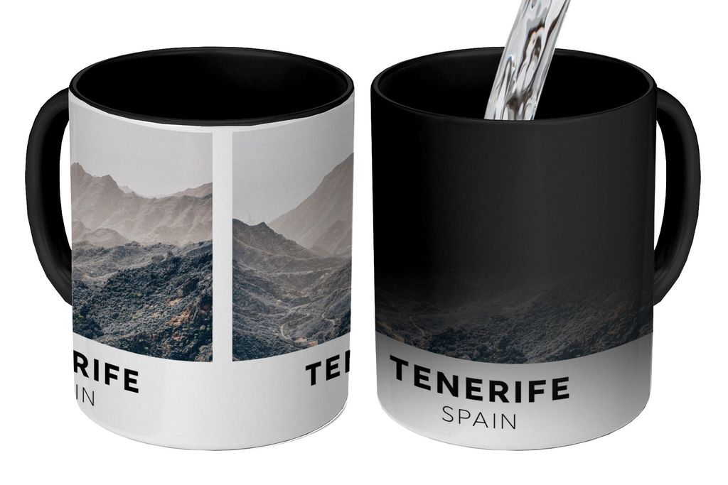 KitchenYeah Zauber Tasse Zaubertasse Magic Teneriffa - Spanien - Berge 350 ml Farbwechsel Becher Geschenk Geschenkidee - Magic-Tasse - Fototasse ...