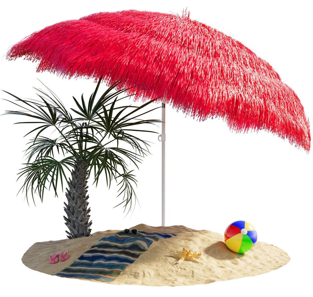 KINGSLEEVE® Sonnenschirm Hawaii Ø160cm Neigbar Produktbild 