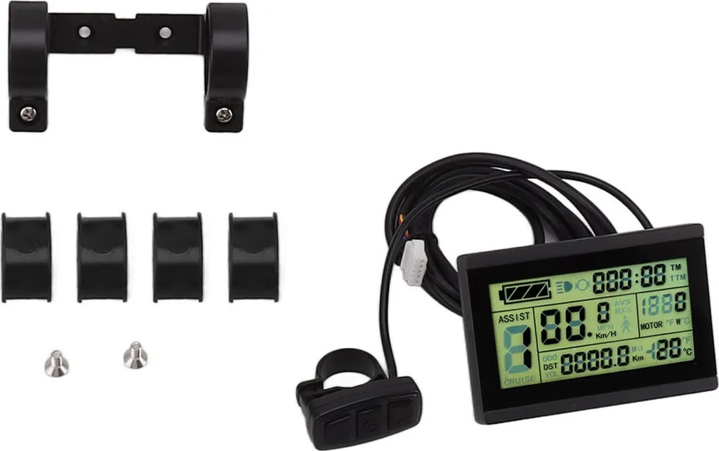 Console de bord LCD3U pour VAE avec USB - Afficheur Universel 24V-48V - 3