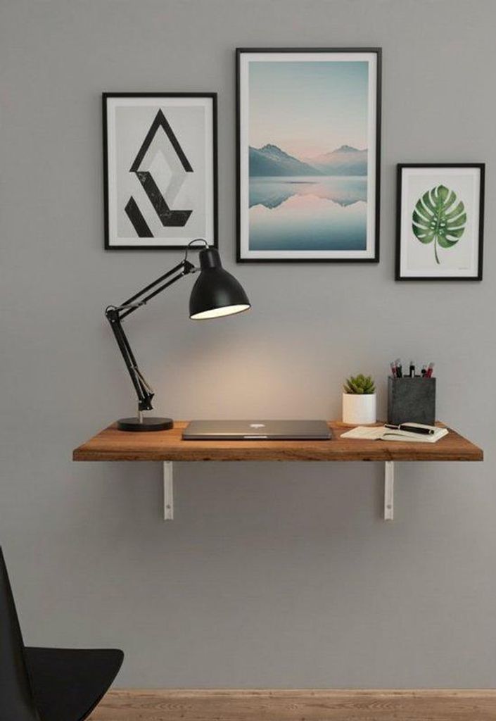 Nestly Wandklapptisch Laptoptisch 72 x 45 cm Walnuss Optik