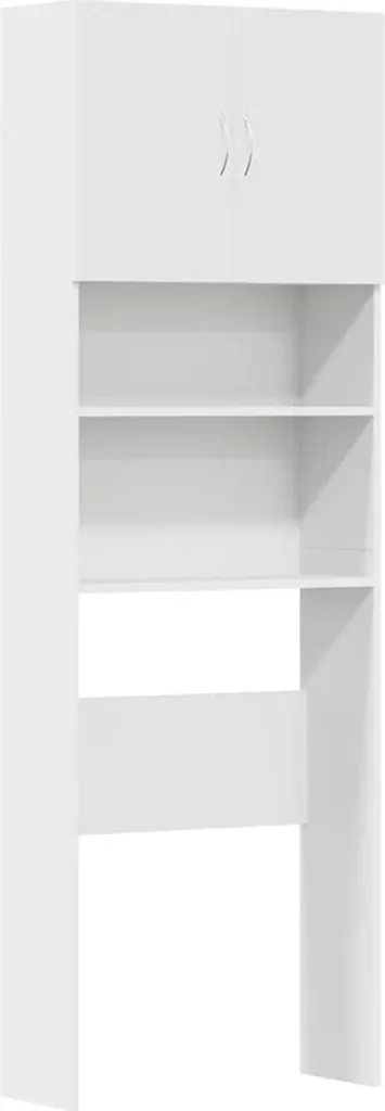 vidaXL Armoire pour machine à laver Blanc 64x24x190 cm en bois composite