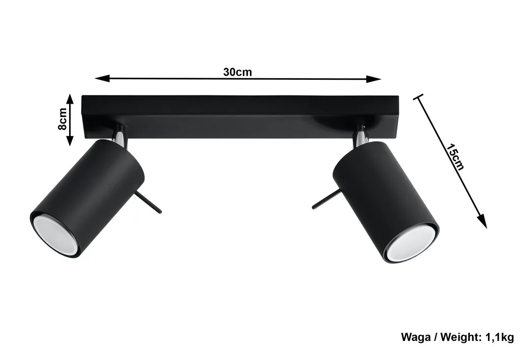 Sollux Lighting RING 2 SL.0092 | Offerta Lampada Soffitto Nera - 20