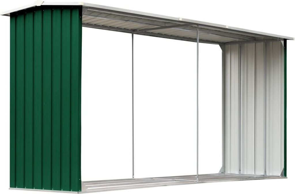 vidaXL Schowek na drewno opałowe Stal ocynkowana 330 x 92 x Zdjęcie produktu 
