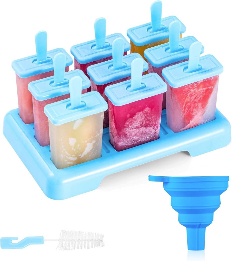 EISCREMEFORMER 9-tlg. SET MIT FORMSTÄBEN FÜR HAUSGEMACHTES SORBET-EIS