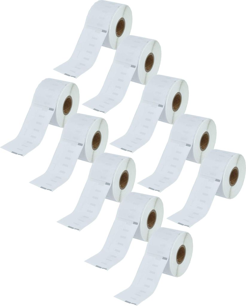 vhbw 10x Rolle 41mm x 89mm (300 Etiketten) kompatibel mit Dymo LabelWriter 330 Turbo, 310, 310 II, 320, 310 Turbo II, 330, 320 II Drucker Weiß