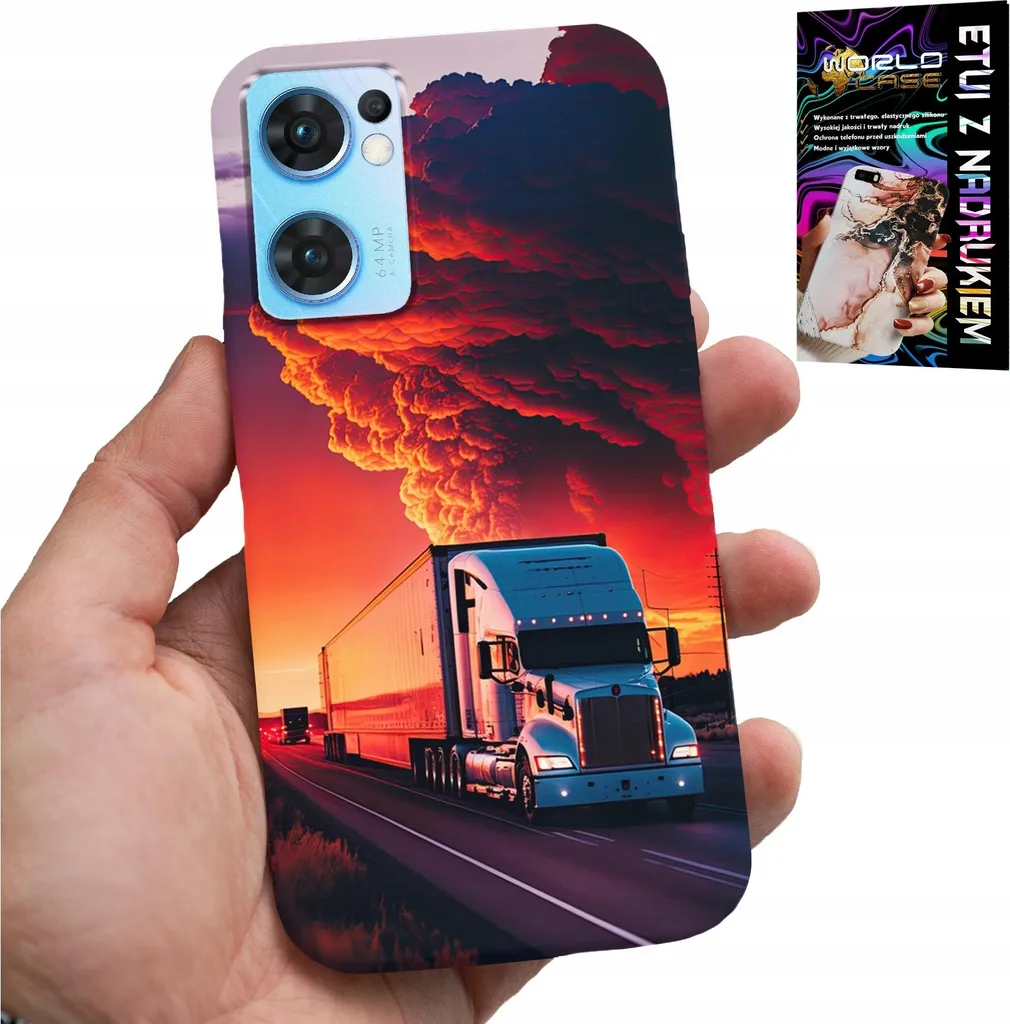Custodia per Oppo Reno7 5G - Custodia Tir Truck + vetro temperato