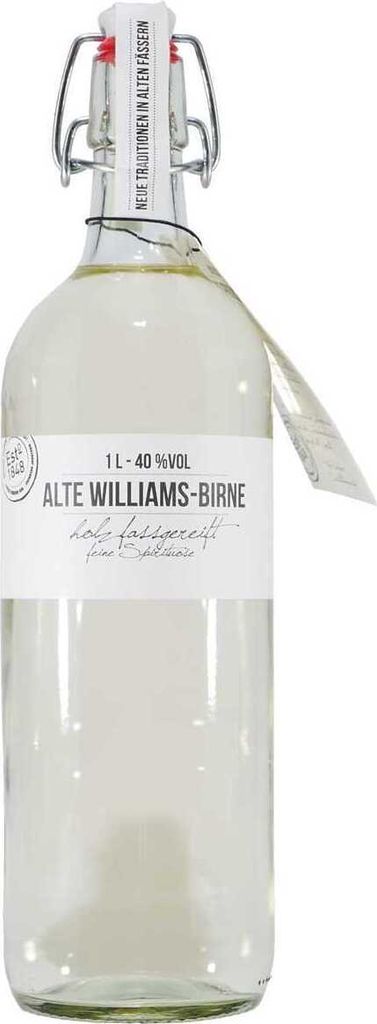 A clear studio shot of a bottle of alcohol.