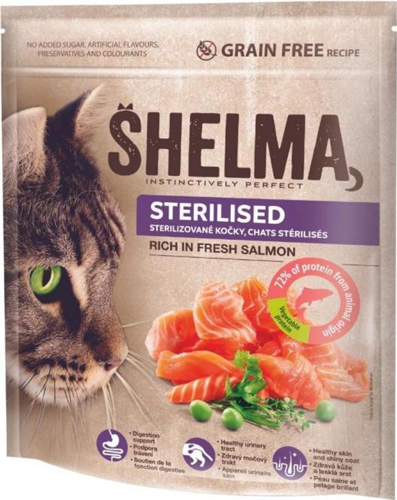 SHELMA Sterilised Rich in salmon - trockenfutter für Katzen Produktbild 