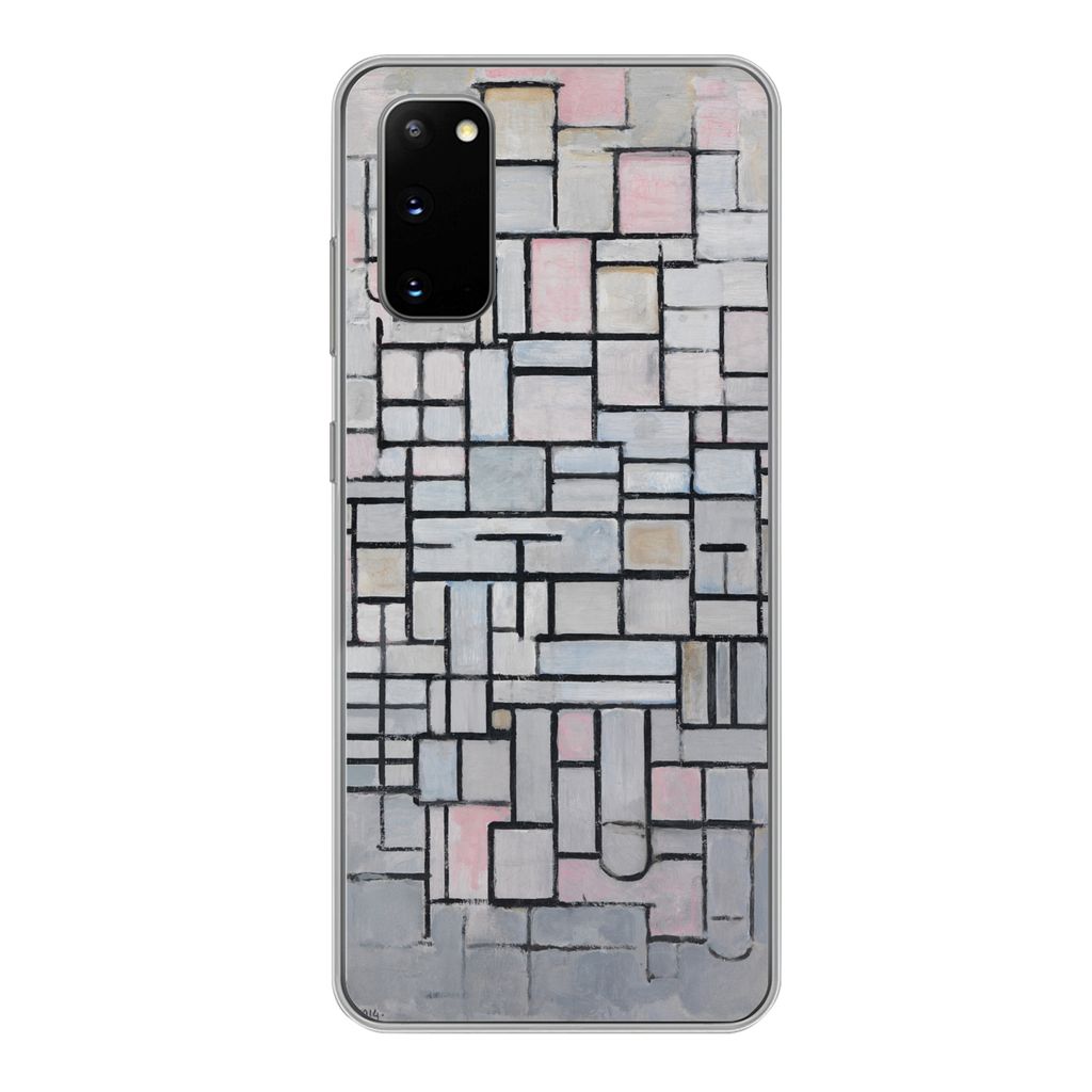 MuchoWow Handyhülle Schutzhülle Hülle für Samsung Galaxy S20 Komposition 6 - Piet Mondrian Silikon Softcase Handy Hülle - Bild