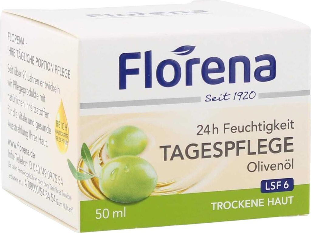 Florena Tagespflege Creme Olivenöl (50ml Packung) Produktbild 