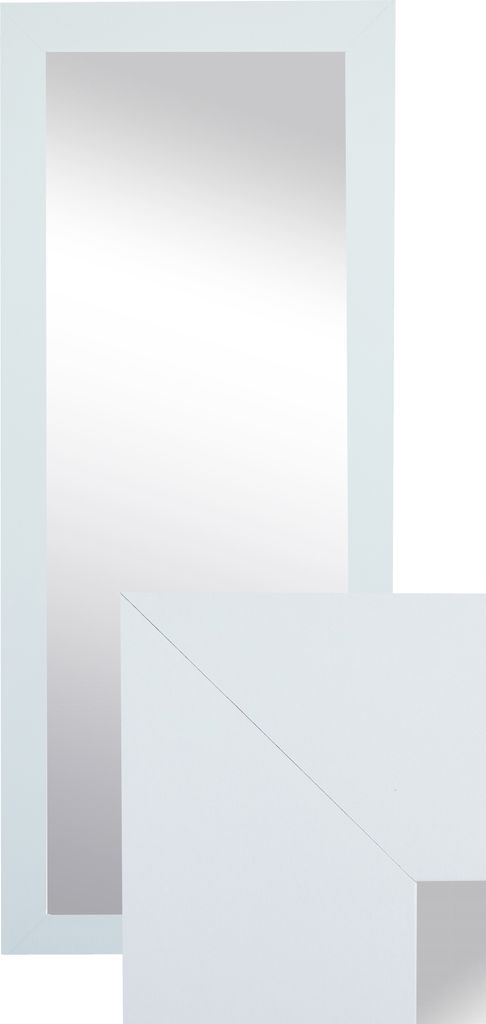 BD ART Wandspiegel Dekorativ Garderobenspiegel Ganzkörperspiegel 120x50cm weiß