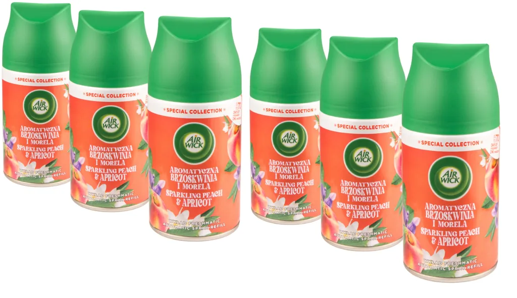 Air Wick Freshmatic Recharge contre les Odeurs - Pêche Orange 6 x 250ml