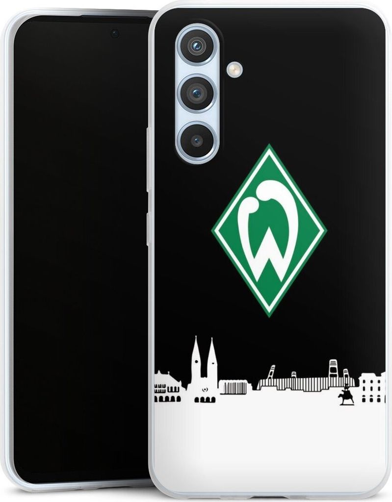 DeinDesign Slim Hülle für Samsung Galaxy A54 5G Silikon Case Ultra Dünn Handyhülle Offizielles Lizenzprodukt SV Werder Bremen Skyline