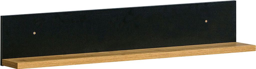 MIRJAN24 Wandregal Piater 12, Stilvoll Hangeregal, Industrial Wandschrank, Loft Kollektion (Farbe: Wotan Eiche / Schwarz)