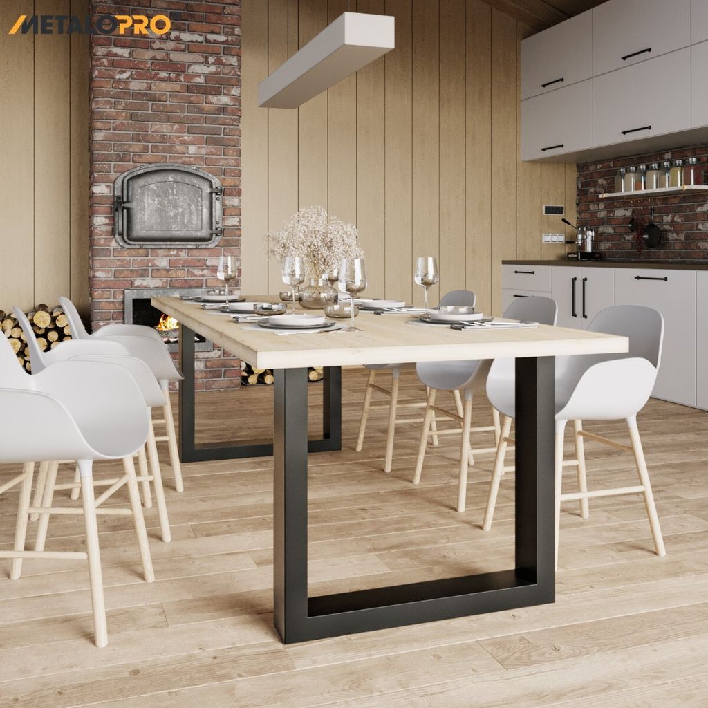 MetaloPro 2 Stück Tischbeine-Metall Extreme Schwarz 72cm I Produktbild 