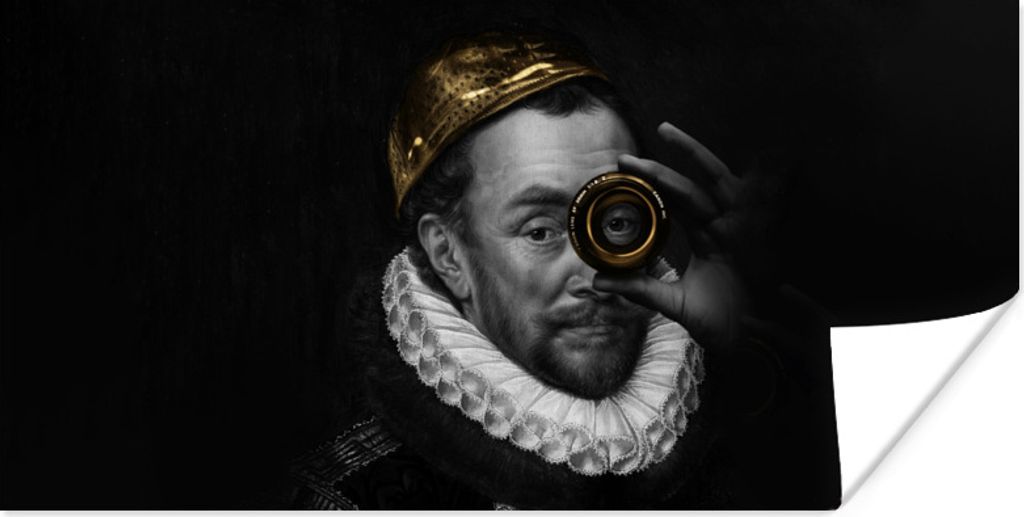 MuchoWow Poster Gemälde - Wilhelm von Oranien - Gold 120x60 cm - Bild