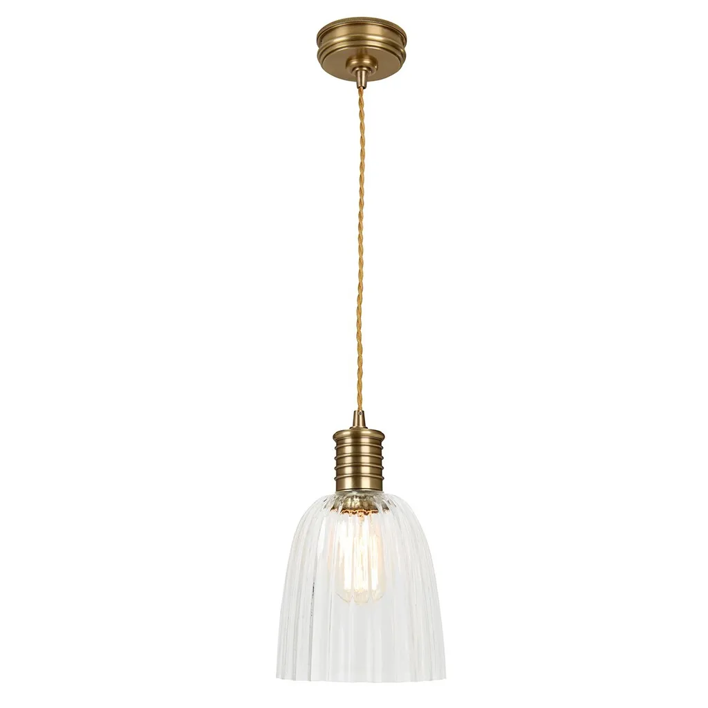Suspension Laiton pour Haut Plafond : Solution d'Éclairage 215cm E27