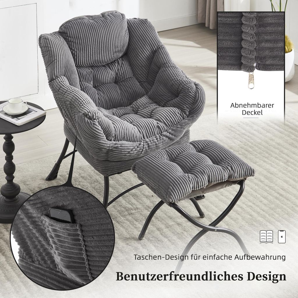Yaheetech Relaxsessel – Verstellbarer Fernsehsess Produktbild-Vorschau 5