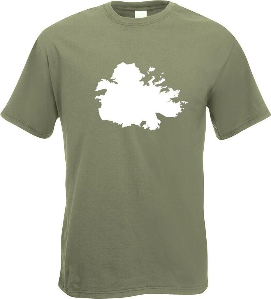 Kiwistar - T-Shirt - Olive - Antigua und Barbuda Herren Funshirt Bedruckt Design Sprüche Spruch Motive - mit Motiv Bedruckt - Funshirt Design - Sp...