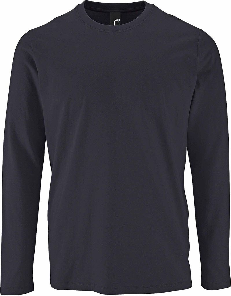 SOLS Herren T-Shirt Imperial, langärmlig PC2905 (S) (Mausgrau)