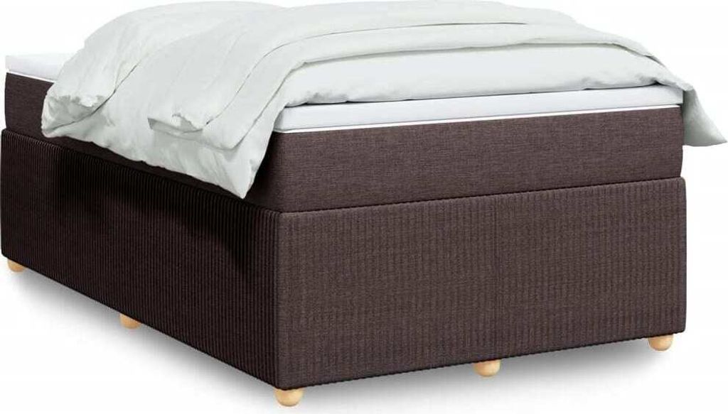 Maison Exclusive - Boxspringbett mit Matratze Dunkelbraun 120x200 cm Stoff