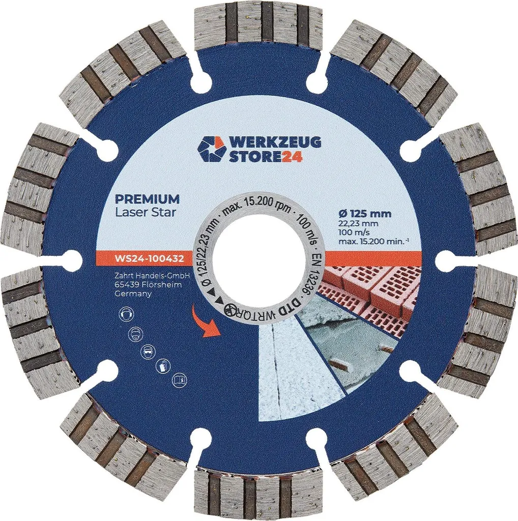 Disque diamanté 125 mm pour meuleuse : idéal chantier et rénovation