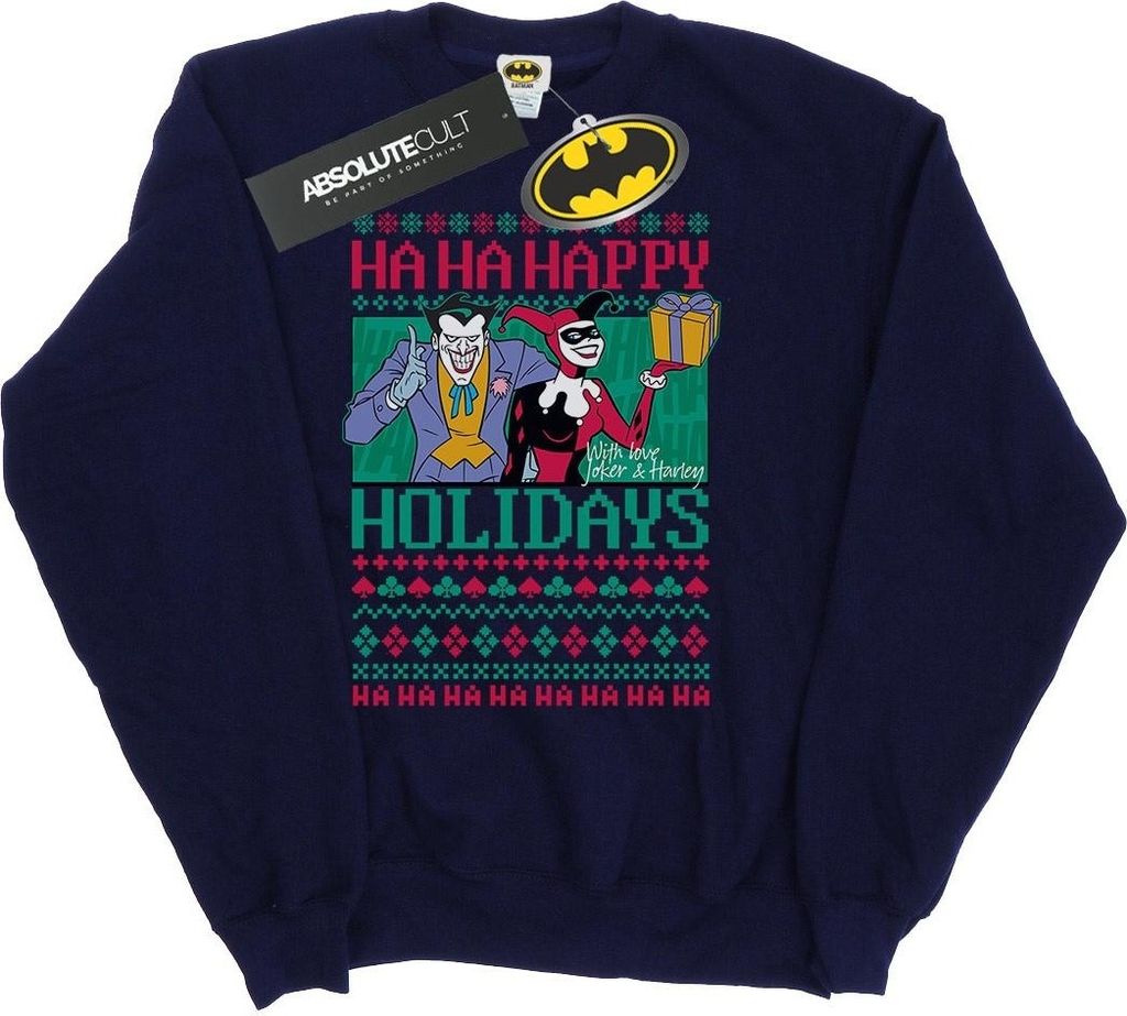 DC Comics - "Ha Ha Happy Holidays" Sweatshirt für Herren Produktbild 