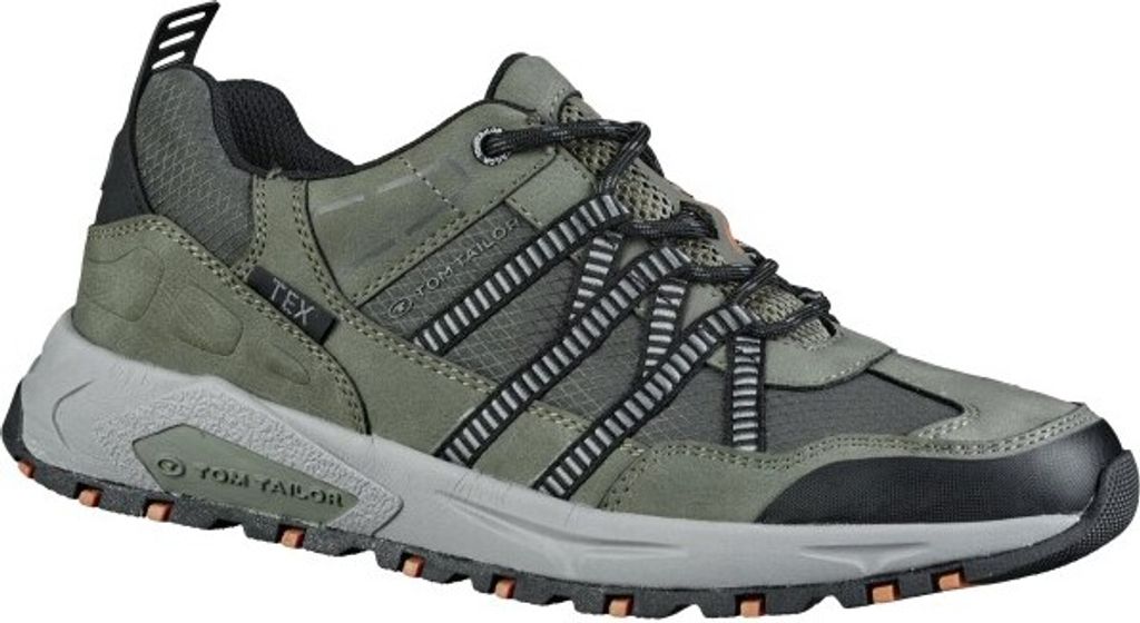 TOM TAILOR, leichte Herren Sneaker aus Mesh kombiniert in mud, mit Tex Ausstattung wasserabweisend