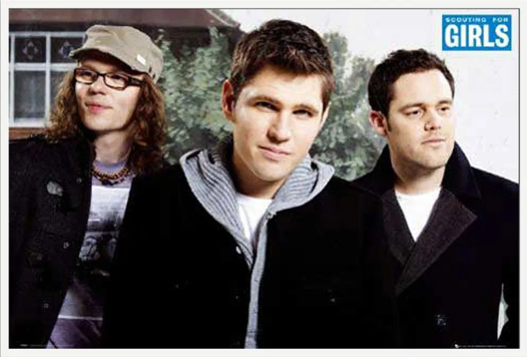 Cadre Shinsuke Blanc avec Affiche Scouting For Girls et Vitre Acrylique
