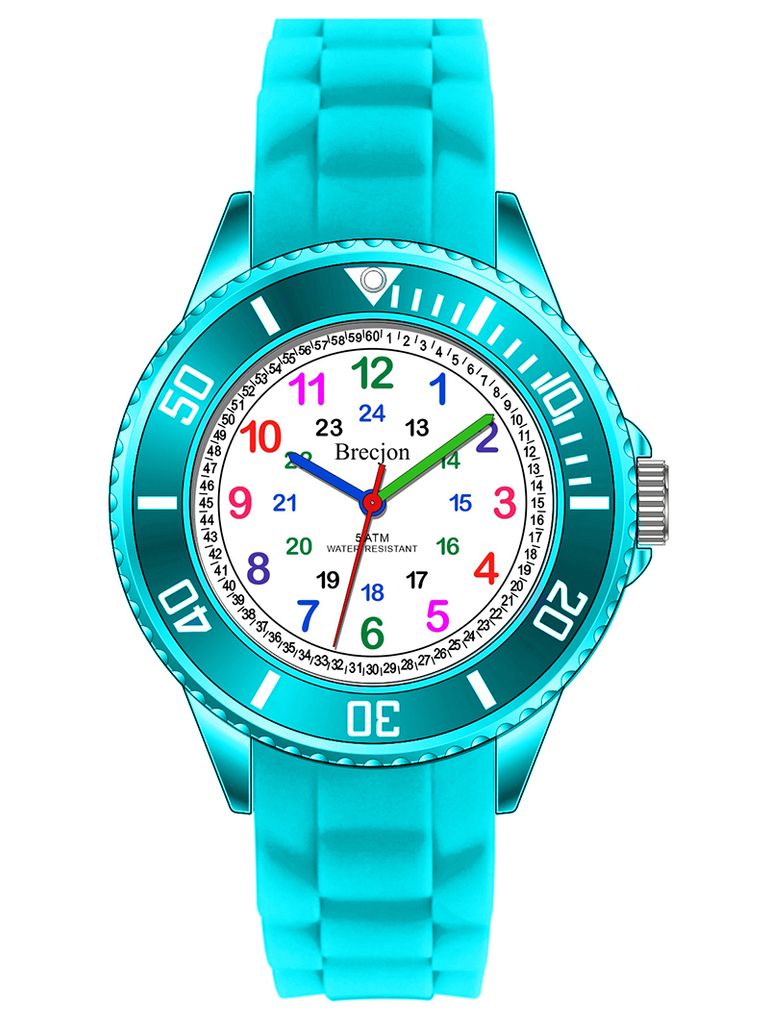 Brecjon Lernuhr Armbanduhr Mädchen Jungen Kinder Kids 5 ATM Produktbild 