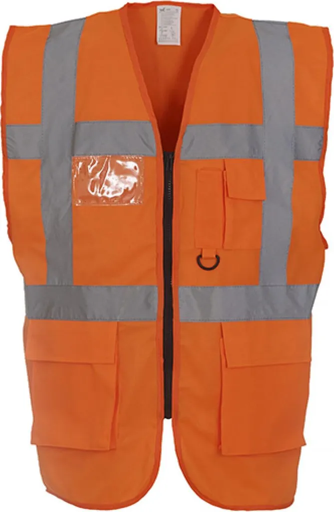 YOKO HVW801 Gilet da Lavoro Multifunzione M - Arancione Alta Visibilità