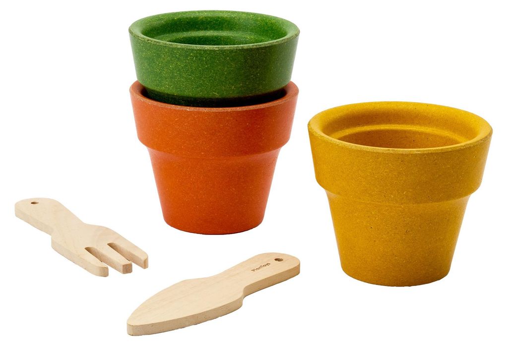 PlanToys- Pflanzentopf-Trio Maße (HxD): 6x4 cm - 3y+