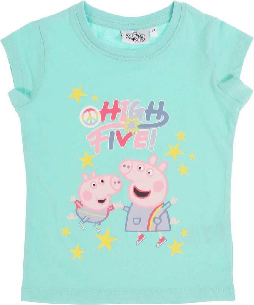 Peppa Pig Mädchen Shirt Lizensier by Hasbro Oberteil Türkis 116
