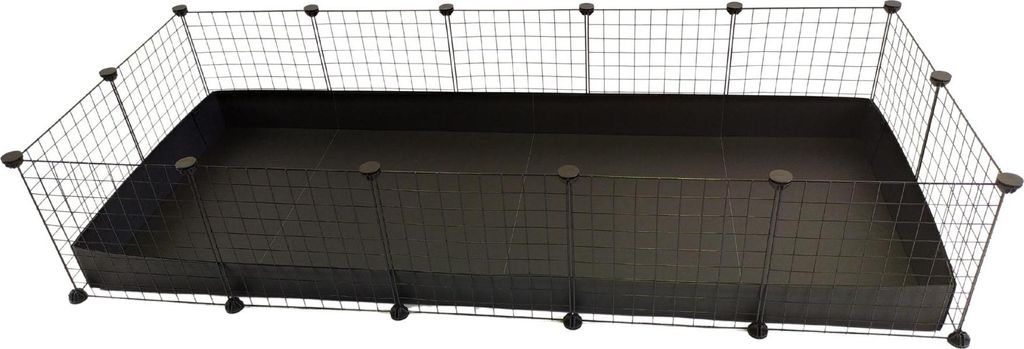 C&C 5x2 Modulkäfig für Meerschweinchen, Kaninchen, Igel, schwarz