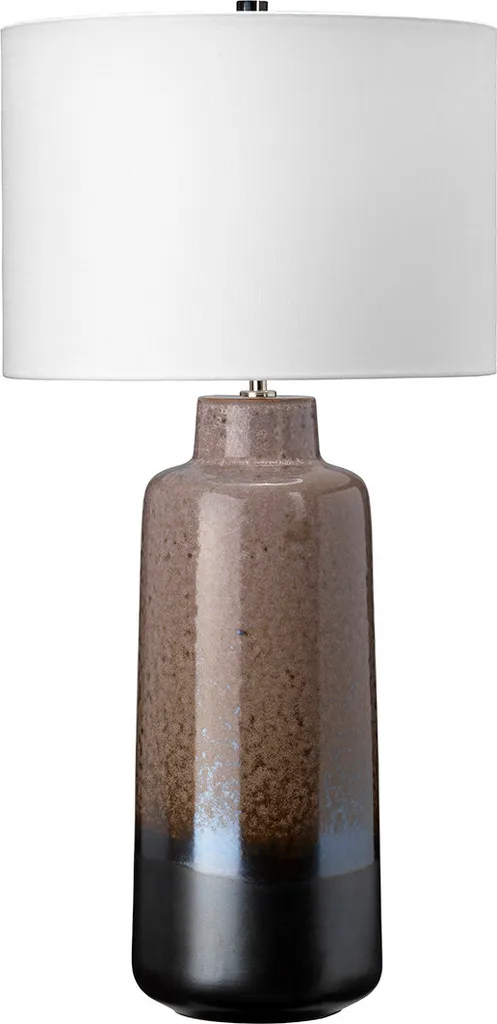 Lampe design Maryland en céramique 76cm marron noir blanc pour intérieur