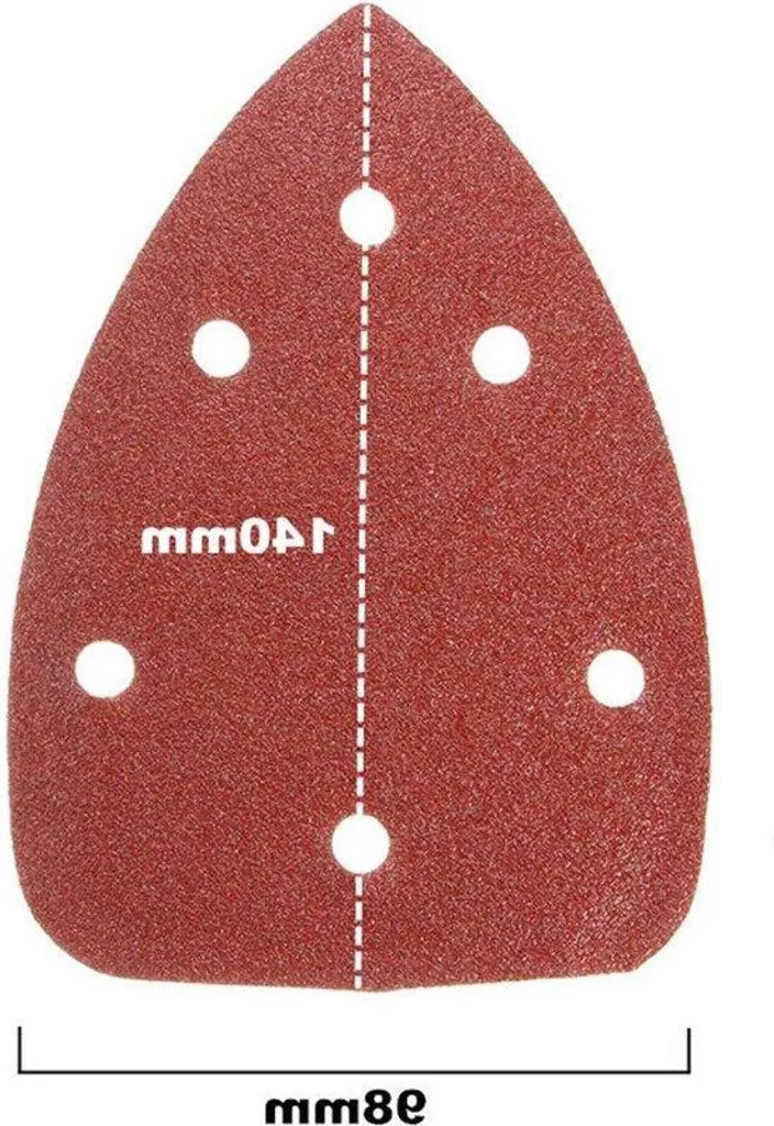 Papier de ponçage triangulaire 140x98 mm pour angles et bordures
