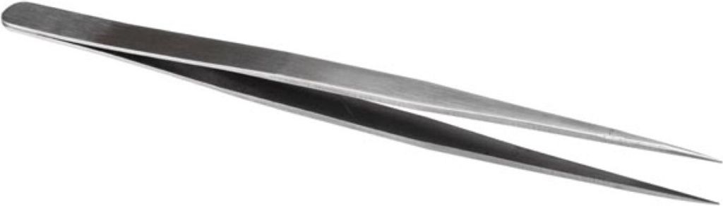 Velleman Präzisionspinzette, Edelstahl, Länge 14,1 cm, silberfarben