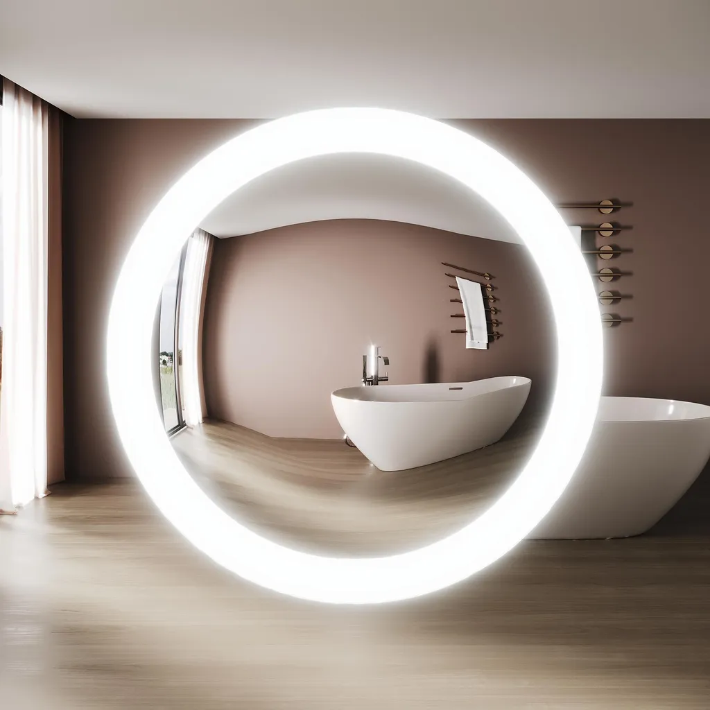 SONNI Specchio da bagno quadrato bianco 80 x 60 x 3,5 cm Senza nebbia e con Bluetooth Funzione di memoria di spegnimento Tre temperature di colore - 3