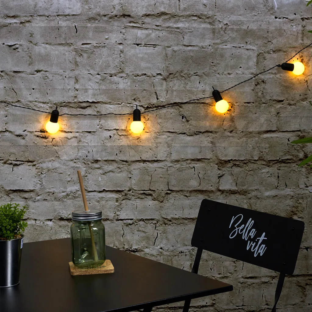 Guirlande Ampoules Blanches 20 Leds 5m70 M6 par Home Deco Factory