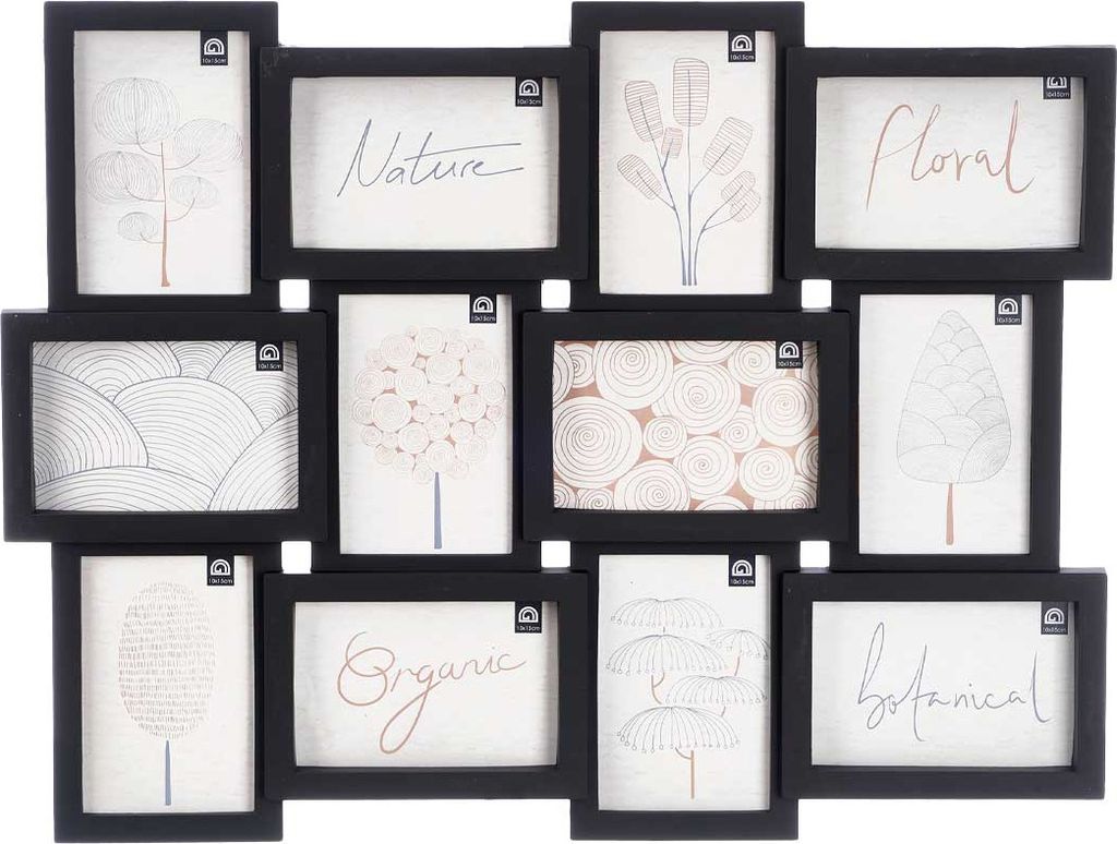 Fotorámeček na více fotografií, 12 fotek 10x15 cm, černý Obrázek produktu 