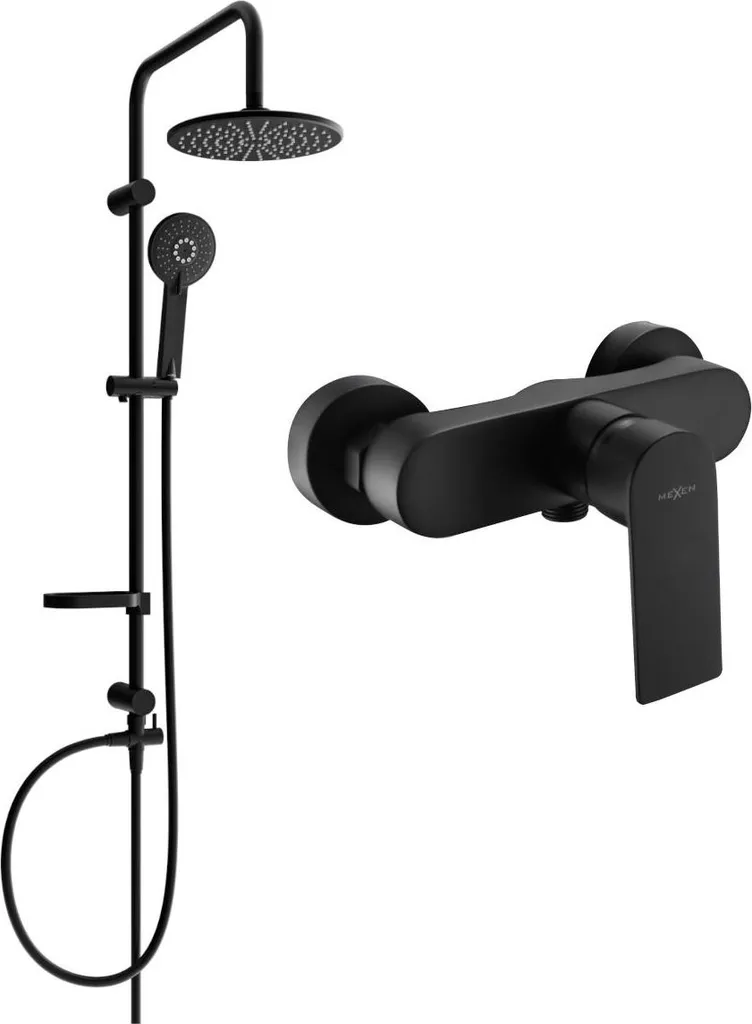 Mexen Carl Set Doccia Nero con Rubinetto Royo | Offerta Shop Online